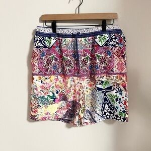 NWT Johnny Was Locita Swim Trunk Floral Multi